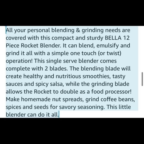 Bella Rocket Blender 12 Piece Set - Picture 9 of 9